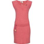 Rote Print RAGWEAR Mini Strandkleider aus Baumwolle für Damen Größe L 