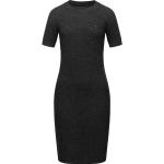 Schwarze Klassische Kurzärmelige RAGWEAR Mini Partykleider aus Baumwolle für Damen Größe M 