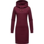 Rote Langärmelige RAGWEAR Wadenlange | Midi Winterkleider aus Jersey für Damen Größe 5 XL 