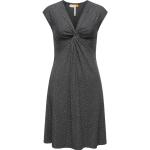 Graue Print Kurzärmelige RAGWEAR V-Ausschnitt Frühlingskleider aus Jersey für Damen Größe S 