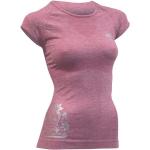 Pinke Atmungsaktive RaidLight Rundhals-Auschnitt Yoga Shirts Orangen für Damen Größe XS 