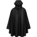 Reduzierte Schwarze Wasserdichte Winddichte Regenponchos & Regencapes aus Polyester für Damen Größe S 