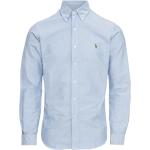 Blaue Langärmelige Ralph Lauren Slim Fit Hemden aus Baumwolle Größe XXL 