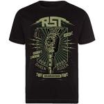 Rammstein Herren T-Shirt Radio Offizielles Band Merchandise Fan Shirt schwarz mit mehrfarbigem Front Print (S)