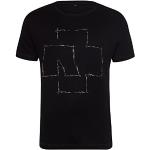 Rammstein Herren T-Shirt Stacheldraht Logo Offizielles Band Merchandise Fan Shirt schwarz mit mehrfarbigem Front Print (S)