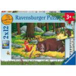 Ravensburger Kinderpuzzle 05226 - Grüffelo und die Tiere des Waldes - 2x12 Teile Puzzle für Kinder