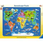 Reduzierte Ravensburger Kinderpuzzles Weltkarte für 3 bis 5 Jahre 