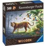 500 Teile Ravensburger Kinderpuzzles Tiger aus Holz 