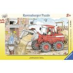 15 Teile Ravensburger Baustellen Rahmenpuzzles aus Pappkarton für 3 bis 5 Jahre 