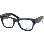 Blaue Ray Ban Quadratische Damenbrillen aus Kunststoff 