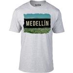 Reality Glitch Herren Medellin Pablo Escobar T-Shirt (Hellgrau, Groß)