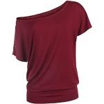 RED by EMP Damen Bordeaux-rotes lockeres Basic T-Shirt XL