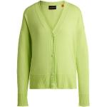 Neongrüne HUGO BOSS BOSS V-Ausschnitt Damencardigans & Damenstrickjacken aus Viskose Größe L 