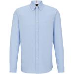 Hellblaue HUGO BOSS BOSS Button Down Hemden aus Baumwolle für Herren Größe M 