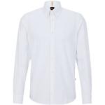 Weiße HUGO BOSS BOSS Button Down Hemden aus Baumwolle für Herren Größe L 