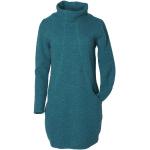 Blaue Casual Winterkleider aus Wolle für Damen Größe XL 