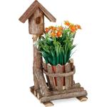 Rustikale Relaxdays Blumentöpfe & Pflanztöpfe aus Holz 