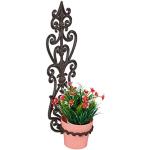 Reduzierte Braune 18 cm Relaxdays Blumentöpfe & Pflanztöpfe 18 cm aus Gusseisen mit Wandhalterung 