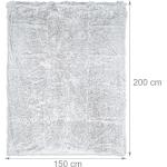 Weiße Rustikale Relaxdays Kuscheldecken & Wohndecken aus Kunstfell 150x200 cm 