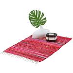 Rote Relaxdays Flickenteppiche & Fleckerlteppiche aus Baumwolle 
