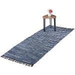Reduzierte Blaue Relaxdays Flickenteppiche & Fleckerlteppiche aus Baumwolle 