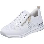 Weiße Remonte Flache Sneaker aus Leder für Damen Größe 45 