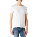 Reduzierte Weiße Casual Kurzärmelige Replay Nachhaltige Rundhals-Auschnitt Kurzarm Unterhemden aus Jersey für Herren Größe XL 