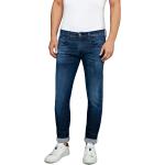 Blaue Klassische Replay Bio Slim Jeans aus Baumwollmischung für Herren Größe XXL 
