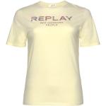Gelbe Replay T-Shirts für Damen Größe XL 