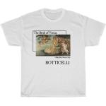 Retro-Stil Die Geburt der Venus Botticelli Männer Frauen T-Shirt Plus Größe Grafik T-Shirts Ölgemälde Kurzarm T-Shirts