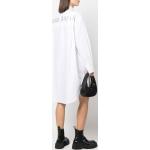 Reduzierte Weiße Klassische Langärmelige Palm Angels Winterkleider aus Baumwolle für Damen Größe L 