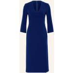 Reduzierte Blaue 3/4-ärmelige Riani V-Ausschnitt Etuikleider aus Polyester für Damen Größe XS 