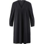 Schwarze Langärmelige Riani Mini V-Ausschnitt Partykleider aus Elastan für Damen Größe S 