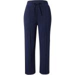 Mitternachtsblaue Gestreifte Rich&Royal High Waist Hosen mit Glitzer aus Baumwolle für Damen Größe XS 