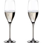 Weiße Riedel Champagnergläser aus Glas 2 Teile 
