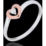 Weiße Edenly Ringe mit Herz aus Rosegold 18K für Damen 