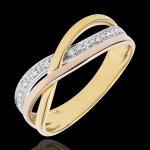 Goldene Edenly Diamantringe aus Gold 9K für Damen 