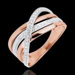 Weiße Edenly Diamantringe aus Rosegold 18K für Damen 