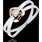 Reduzierte Weiße Edenly Ringe mit Herz aus Rosegold für Damen 