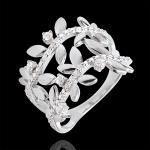 Reduzierte Romantische Edenly Diamantringe glänzend aus Weißgold für Damen 