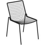Schwarze Moderne EMU Gartenmöbel Sitzmöbel aus Metall stapelbar 