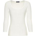 Reduzierte Weiße 3/4-ärmelige Highmoor eckigem Ausschnitt Frühlingsmode aus Baumwolle für Damen Größe XL 