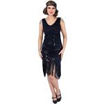 Reduzierte Schwarze Ro Rox Cocktailkleider mit Pailletten aus Baumwolle für Damen Größe XXL 