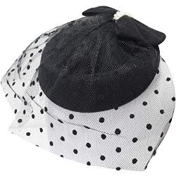 Ro Rox Damen Gnade Perle net Jahrgang 1940 ist 1950 Fascinator Klassiker Hochzeit Party-Hut einheitsgröße schwarz