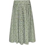 Olivgrüne Wadenlange | Midi Trachtenröcke aus Baumwolle für Damen Größe L 