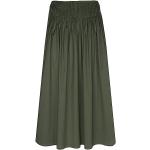 Dunkelgrüne Wadenlange | Midi Trachtenröcke aus Elastan für Damen Größe XL 