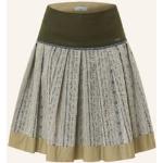 Khakifarbene Gepunktete Trachtenröcke aus Baumwolle für Damen Größe M 