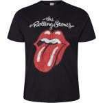 Schwarze The Rolling Stones Rundhals-Auschnitt T-Shirts aus Baumwolle für Herren Größe 3 XL Große Größen 