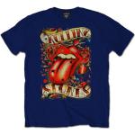 Rolling Stones Tongue & Stars Navy Mens T Shirt: X Large