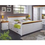 Weiße Möbel-Eins Betten Landhausstil Europa aus Massivholz 140x200 cm 